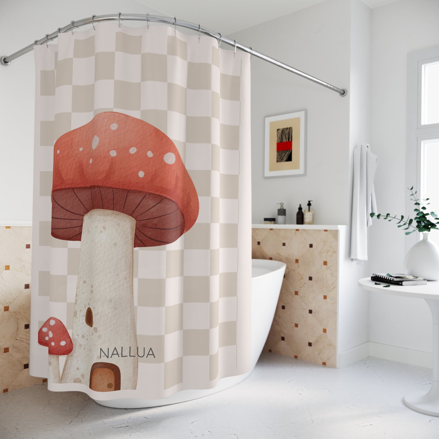 Whimsical Mushroom Shower Curtain