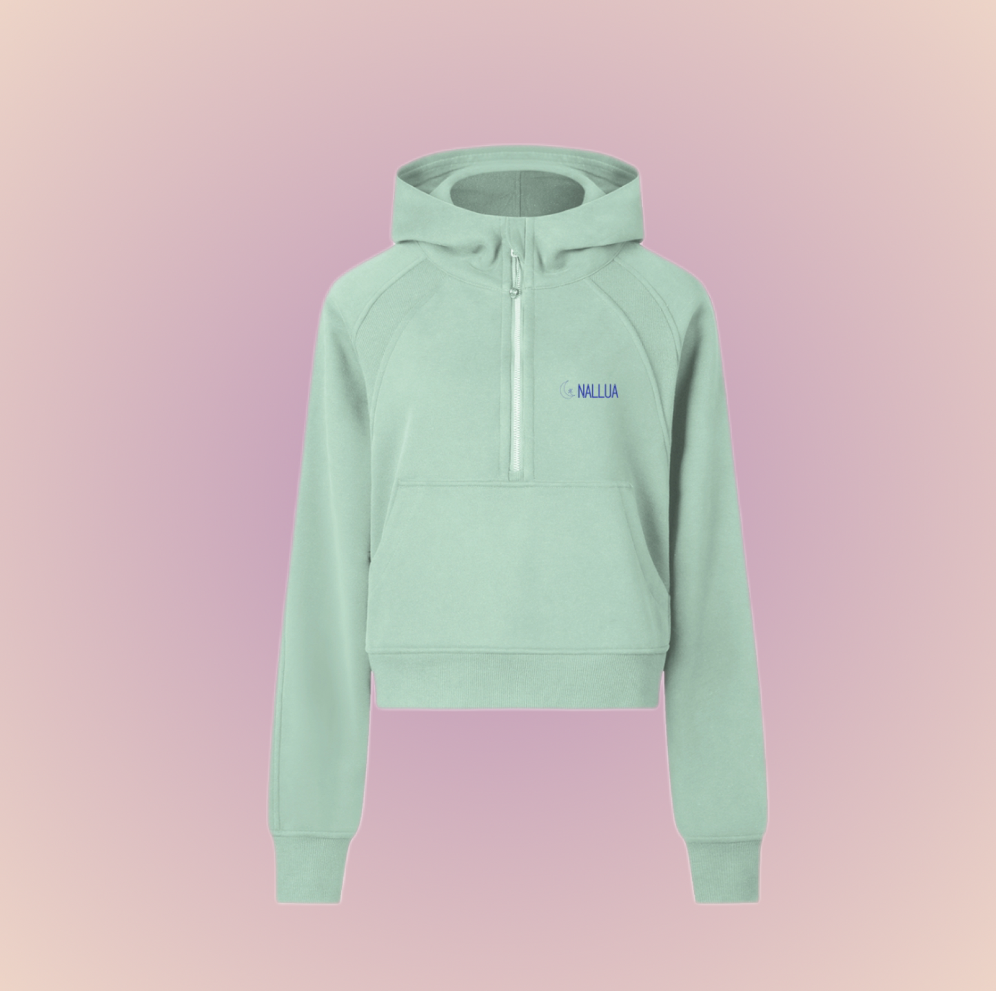 Nallua Cropped Half-Zip Hoodie