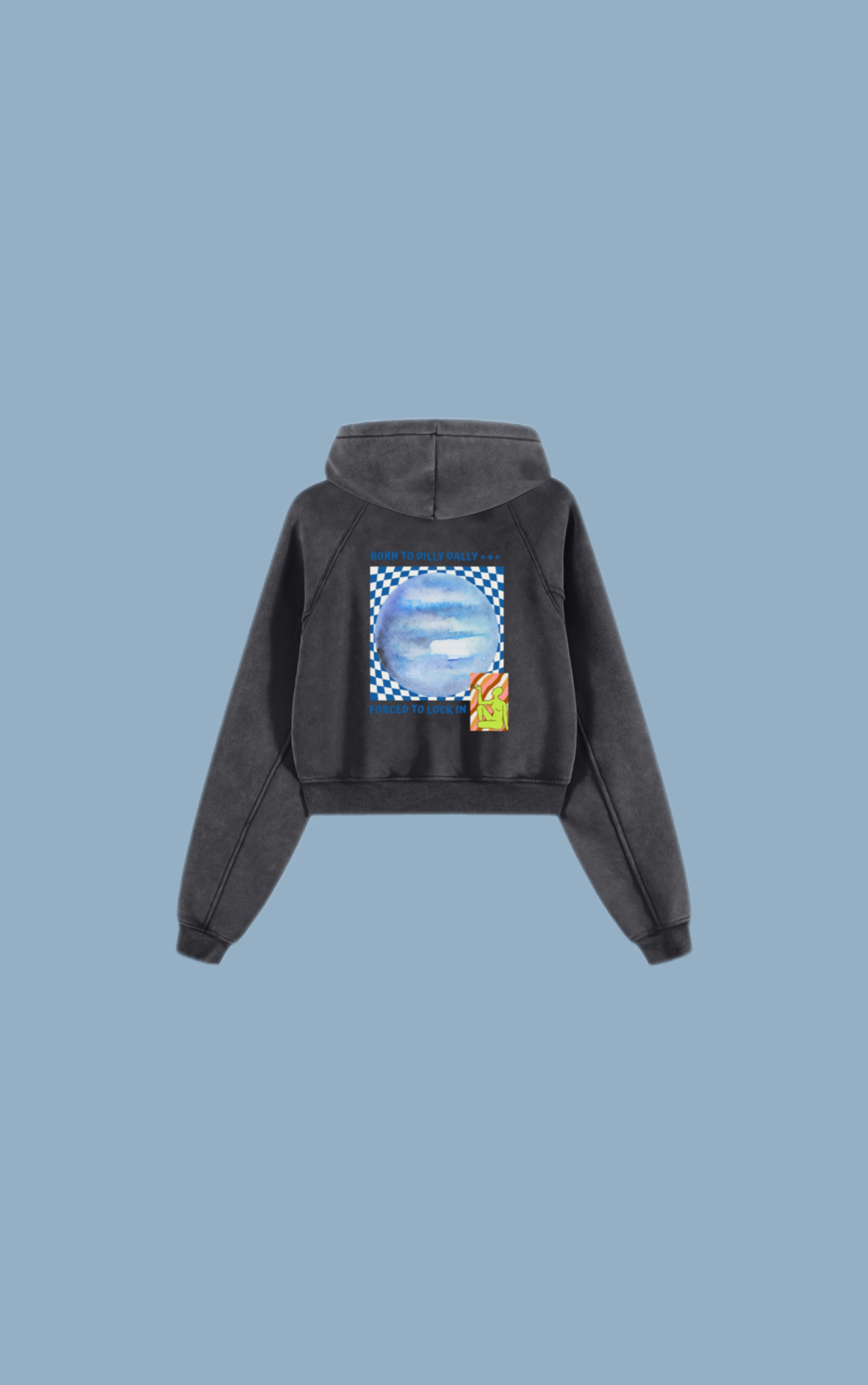 Born To Dilly Dally Cropped Hoodie