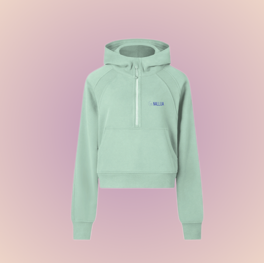 Nallua Cropped Half-Zip Hoodie
